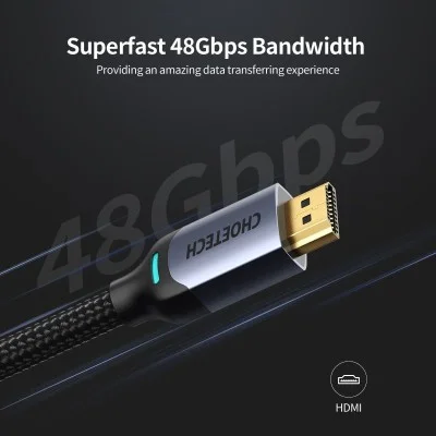 Choetech 8K 2M Hdmi To Hdmi Cable - Black